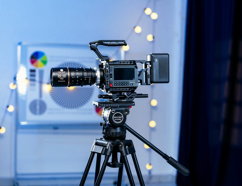 Interviewee set-up in a borrowed room